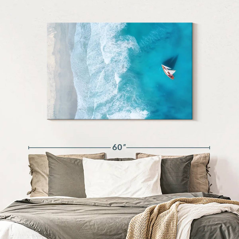 Yacht de mer turquoise Gillard, H 32 po x l 48 po