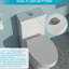 Toilette blanche en céramique blanche avec double chasse et look moderne - salle de bain silencieuse