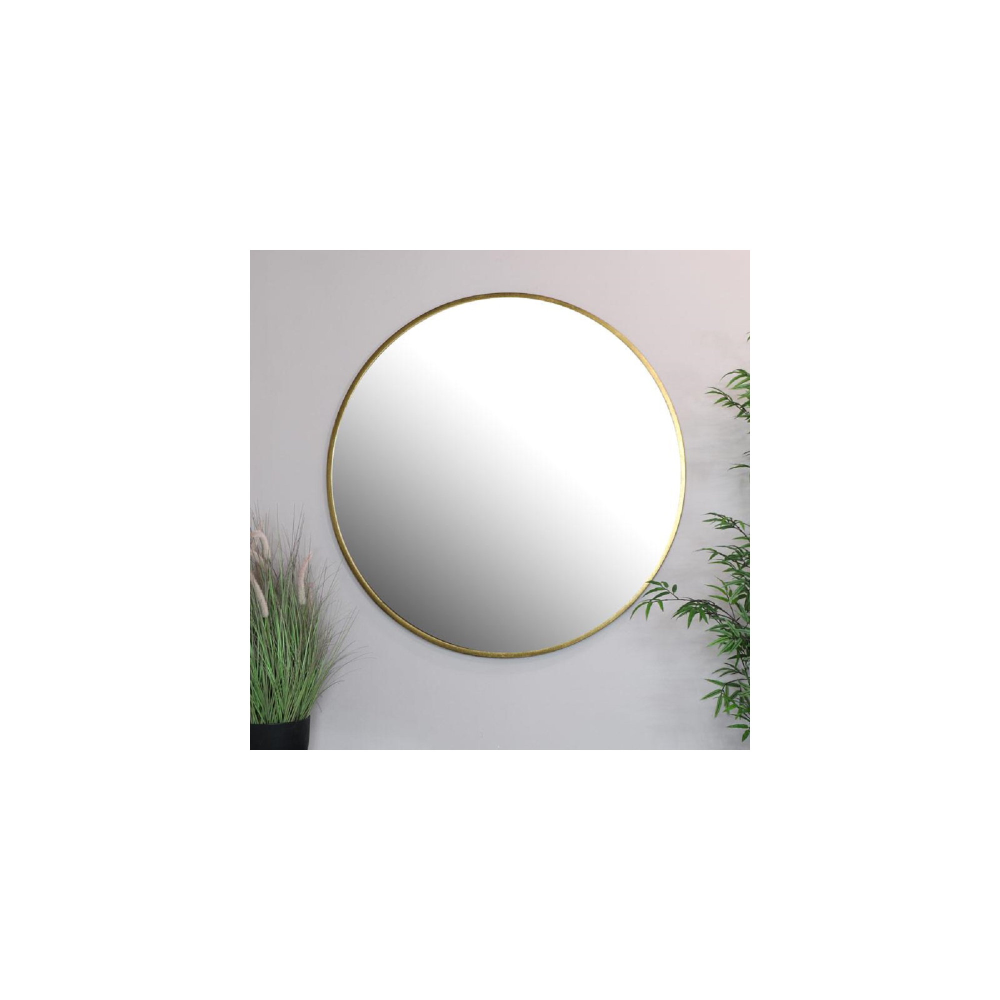 Roberts Mirror, 28" x 17.75", Gold, Metal