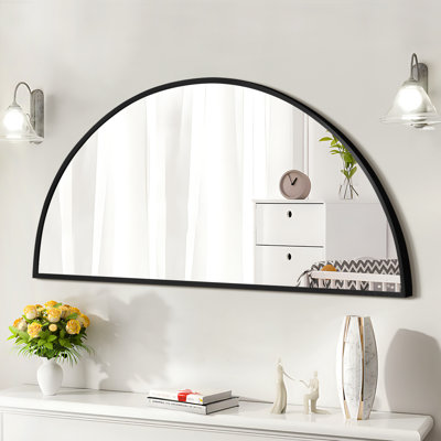 Miroir mural demi-cercle en alliage d'aluminium