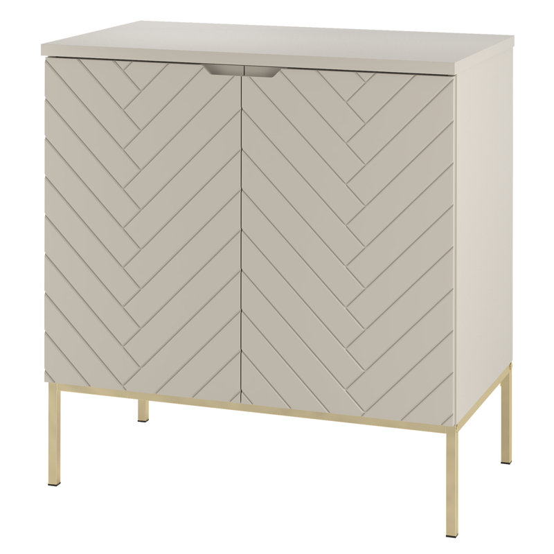Arfon Frame Mounted Bathroom Storage Furniture Set, Natural/Gold