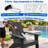 Harlean Oversized All-Weather Outdoor Adirondack Chair with Retractable Cup Holder Modern Patio Chair Plastic/Resin Fire Pit Chair for Patio, Backyard, Deck, Garden, Poolside, 450LB Weight Capacity（Black）-1255533508