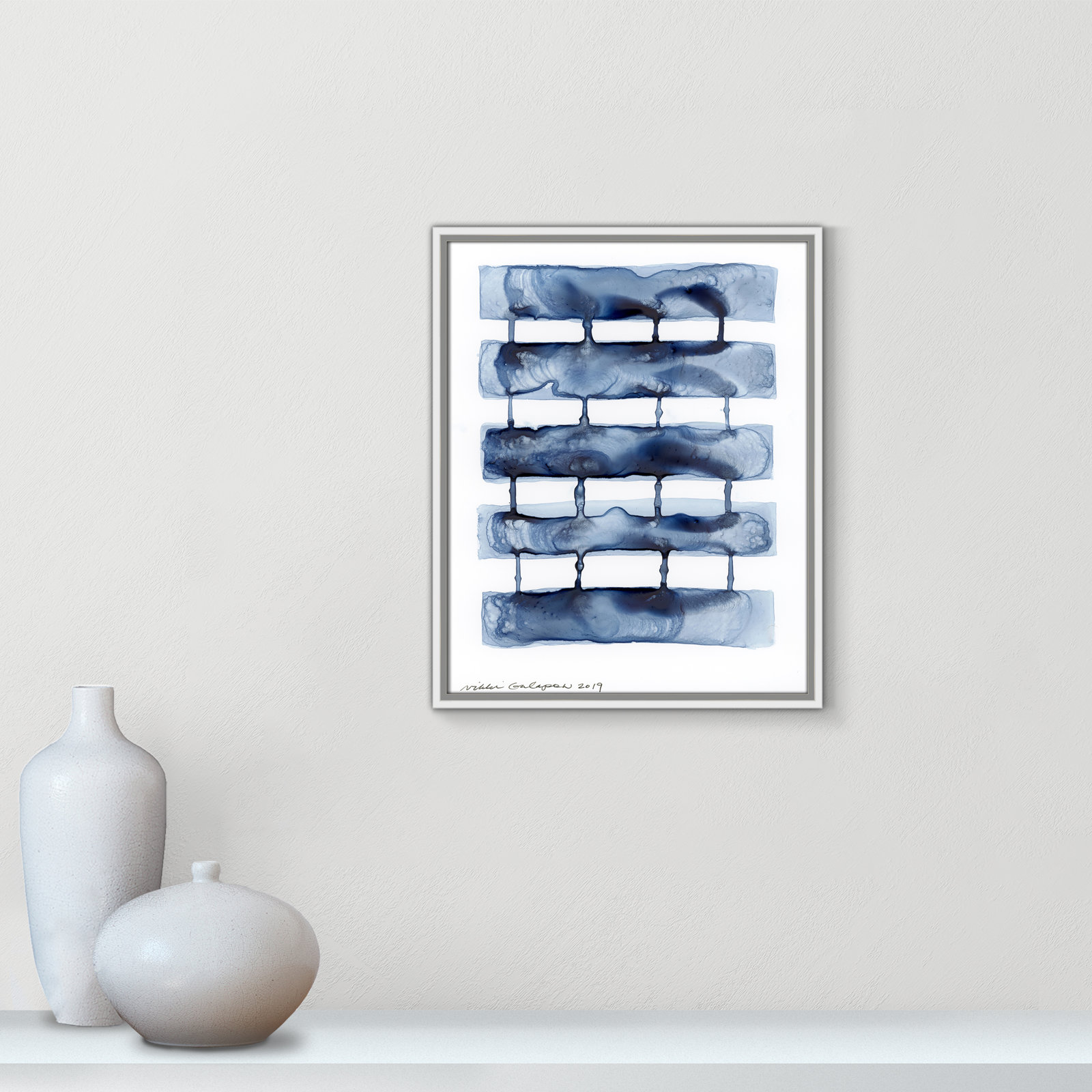 21.5" H x 17.5" W x 2" D, White Framed Canvas