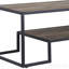 Table basse rectangulaire à 1 niveau, chêne rustique et noir-1322266330
