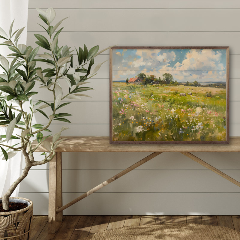 Wildflower Sheep Pasture 1 par Nini Art, H 24 po x l 30 po