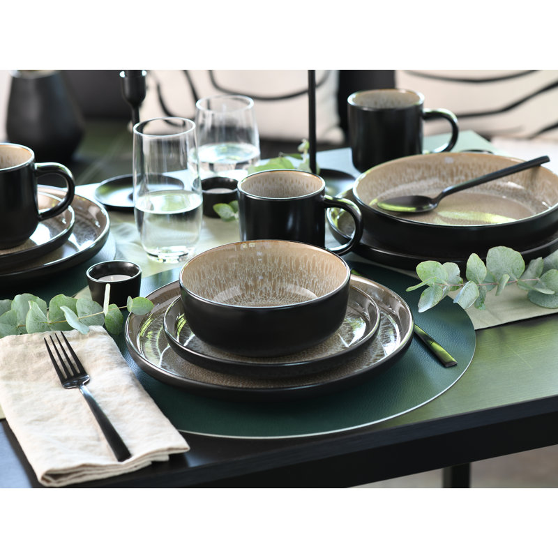 Nordic Fjord Piece Stoneware Dinnerware Set - Service for 4
