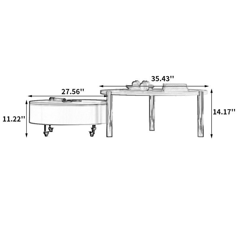 Ensemble de tables basses de style minimaliste