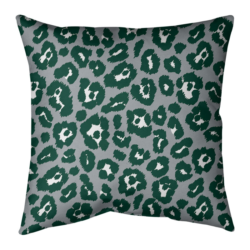 Housse et insert de coussin extérieur Fly, 18" x 18", Gris/vert