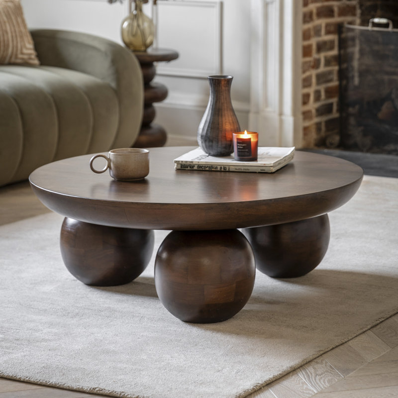 Charu Round Mango Wood Coffee Table 90x90cm