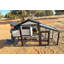 65"L Chicken Coop with Run, Wooden Hen House with Nesting Box, UV Panel