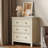 3-Drawer Nightstand, 23.6'' Wood Storage Chest-185163921