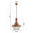 Elegant Adjustable Chandelier - Copper Metal Body, Ø12.6 x H11.8 inches | Adjustable Height 13.8 to 53.1 inches | 1 x E27 Socket (Max 40W) | Stylish Lighting for Living Room, Dining Room & Entryway | Modern Design, IP20 Rated