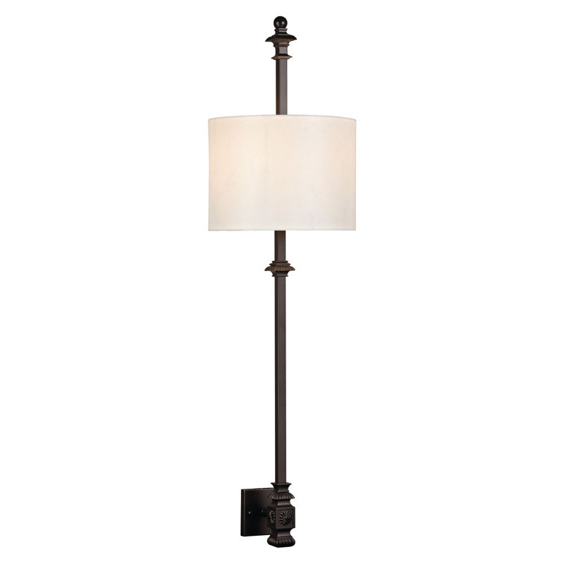 Applique murale torchère à 2 lumières de 45 po de hauteur - Bronze huilé