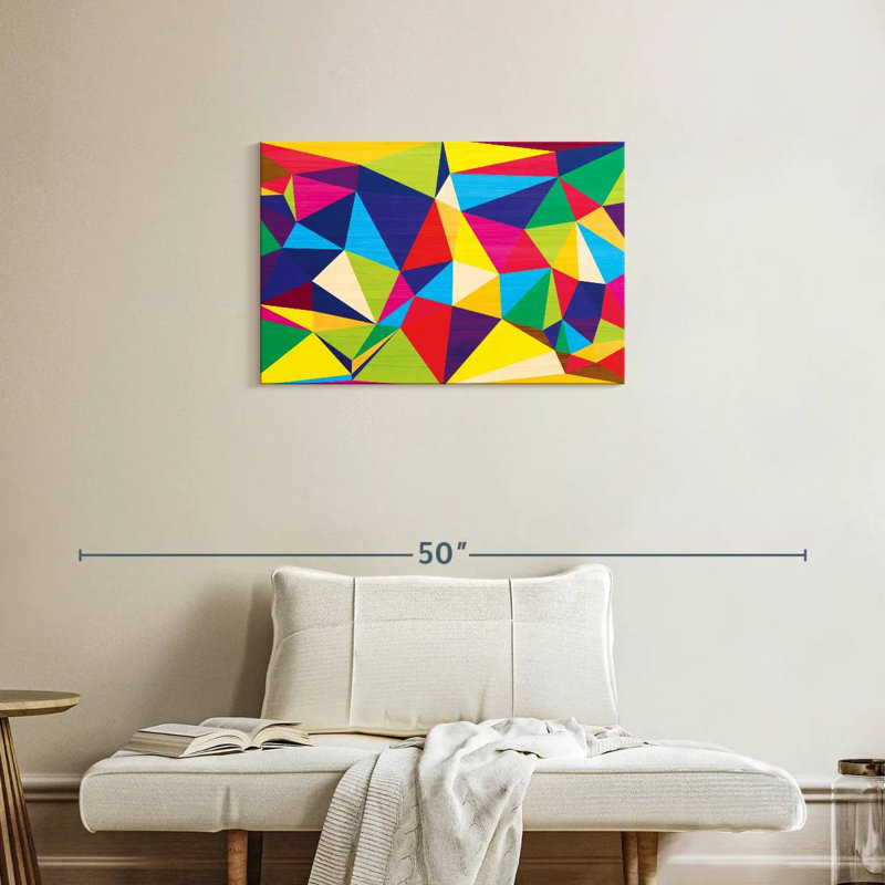 Avery V abstrait géométrique sans soudure, H 20 po x l 30 po