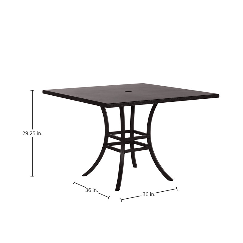 Superstone 36" Square Dining Table With Base - Black Walnut Top/ancient Earth Base, Ancient Earth