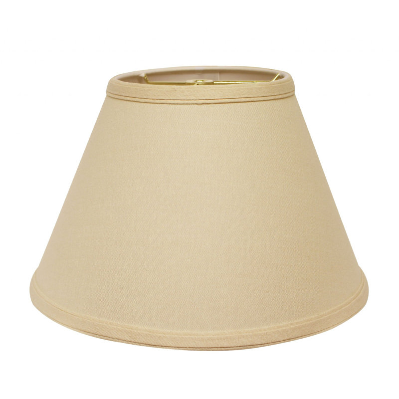 Empire Hardback Slanted Linen Lampshade WF, Beige, 8" H x 12" W x 12" D