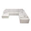 Canapé modulaire modulaire avec revêtement en velours côtelé moelleux, aucun assemblage requis pour des espaces de vie flexibles.