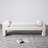 Nexus 59.1" Luxury Modern Japandi Style White Boucle Fabric Upholstered Bench