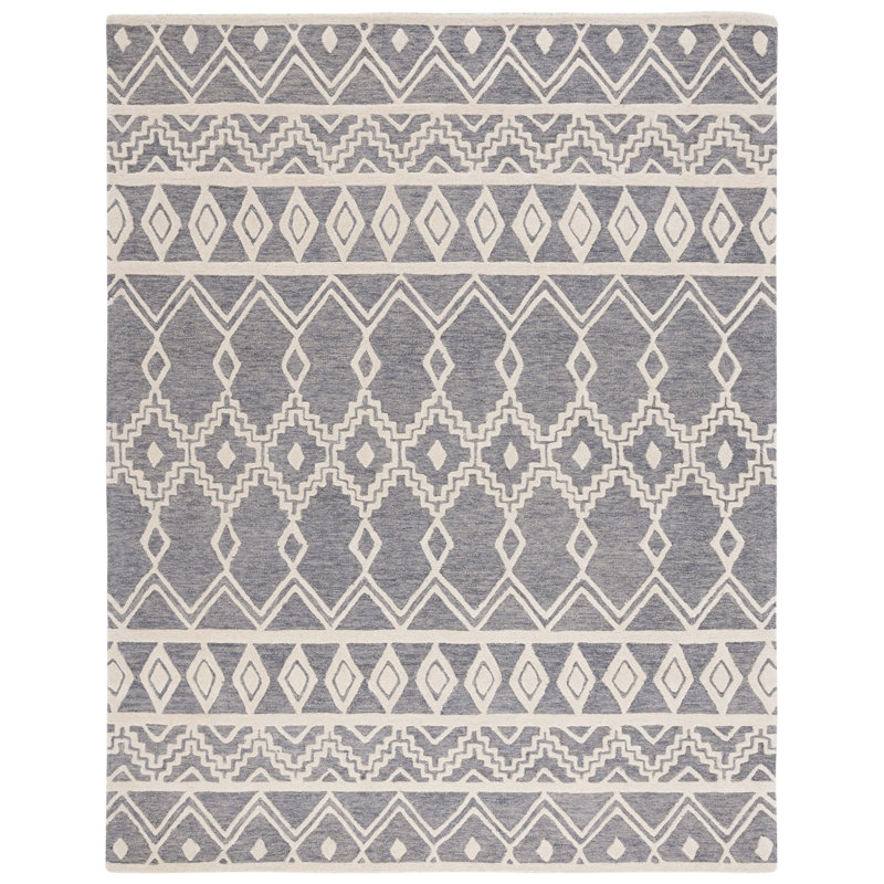 Abbiegail Hand Tufted Wool Southwestern Rug, Rectangle 5' x 8'