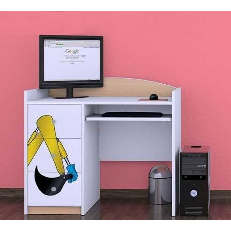 Stefan 100cm Computer Desk, Beige