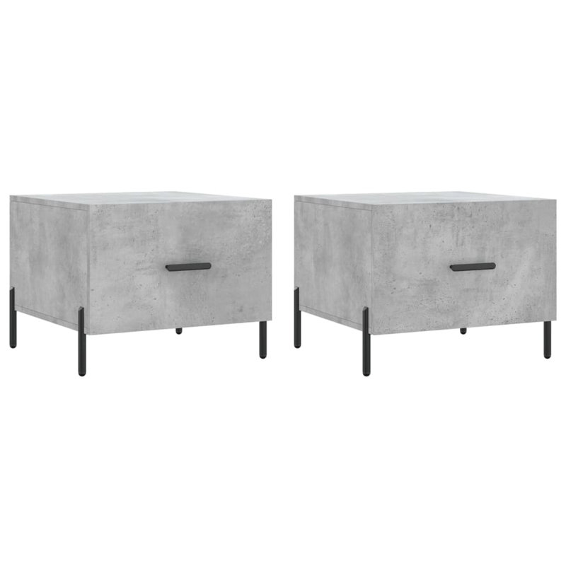 Four Leg Coffee Table with Storage, concrete grey