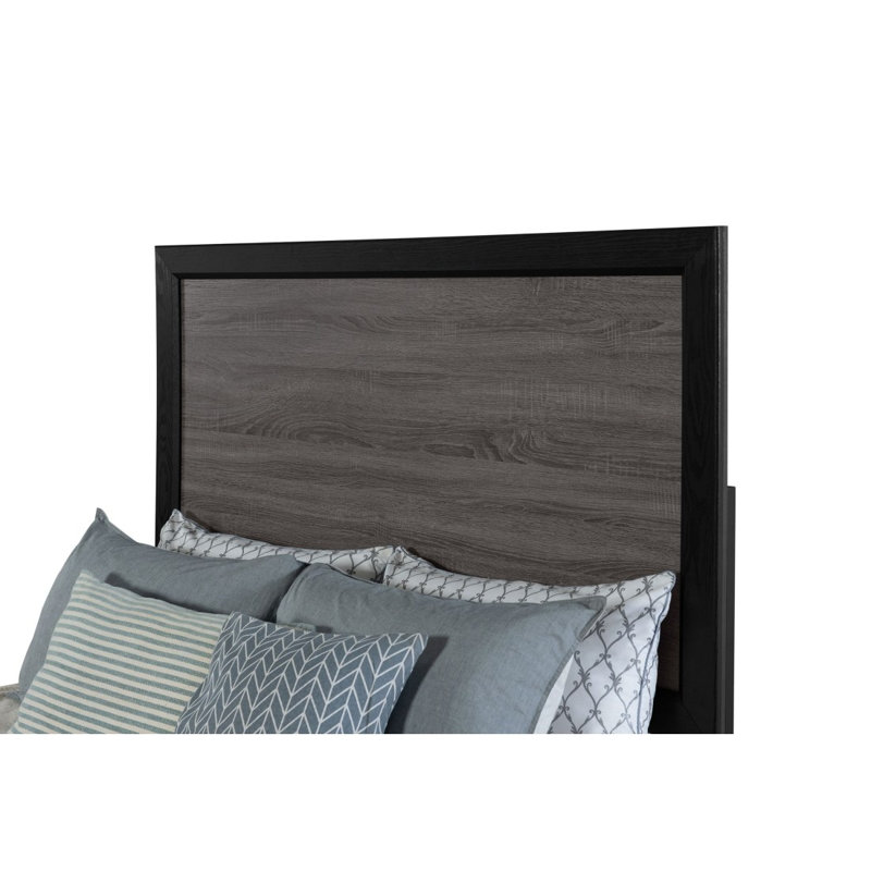 LIT DOUBLE GRIS SOLUTO ET NOIR, Lit simple
