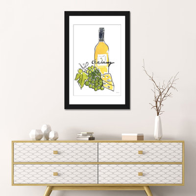 « wine time chardonnay », reproduction sur toile