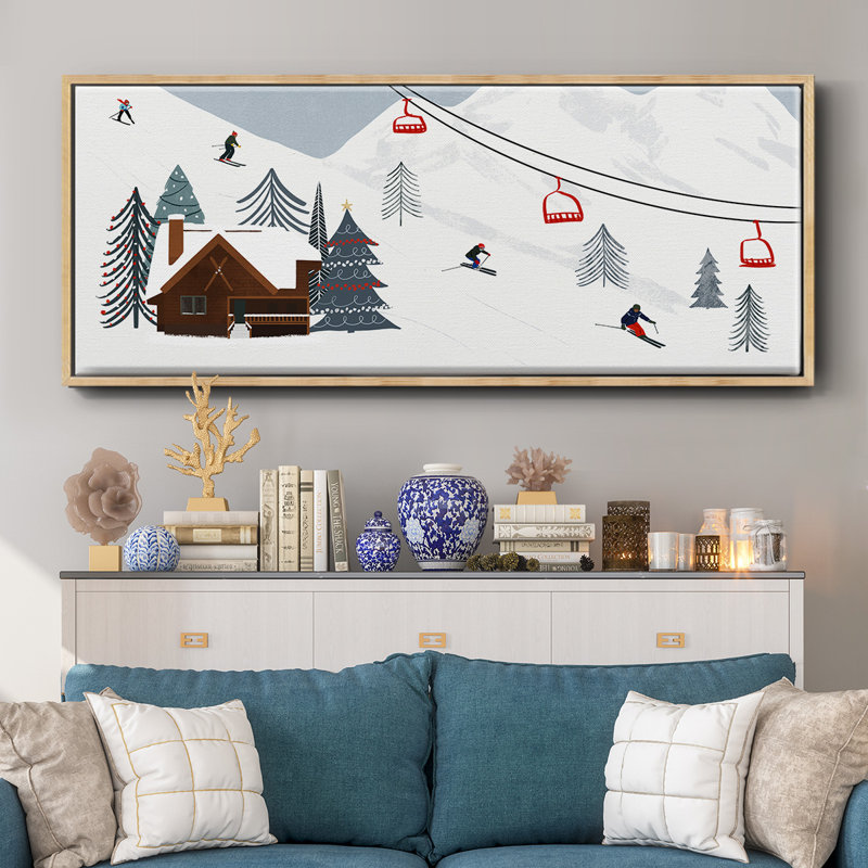 Ski Slope Collection D- Framed Canvas