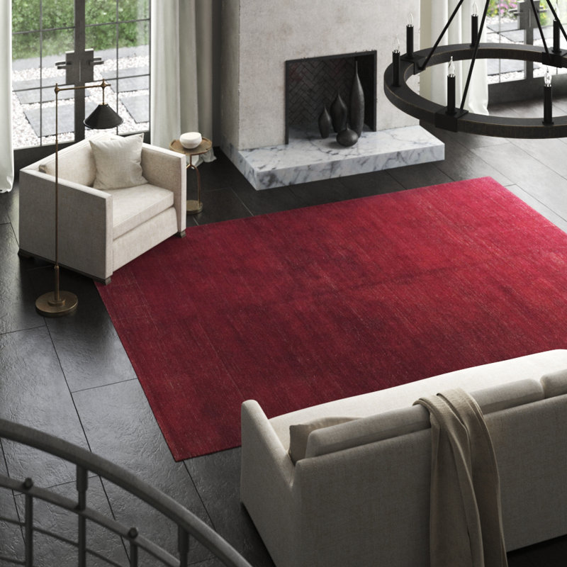 Wool Area Rug, Rectangle 9' x 12'