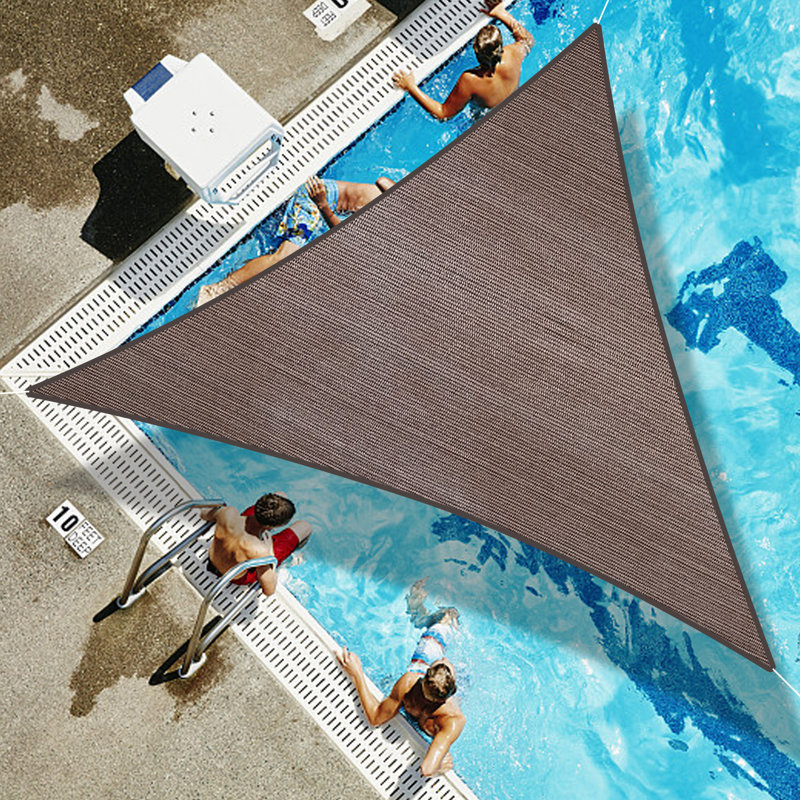 LOVE STORE Voile d'ombrage triangulaire de taille personnalisée, 15 pi x 15 pi x 15 pi, Bleu turquoise