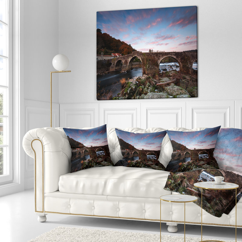 Reversible Throw Pillow, 16" H x 16" W