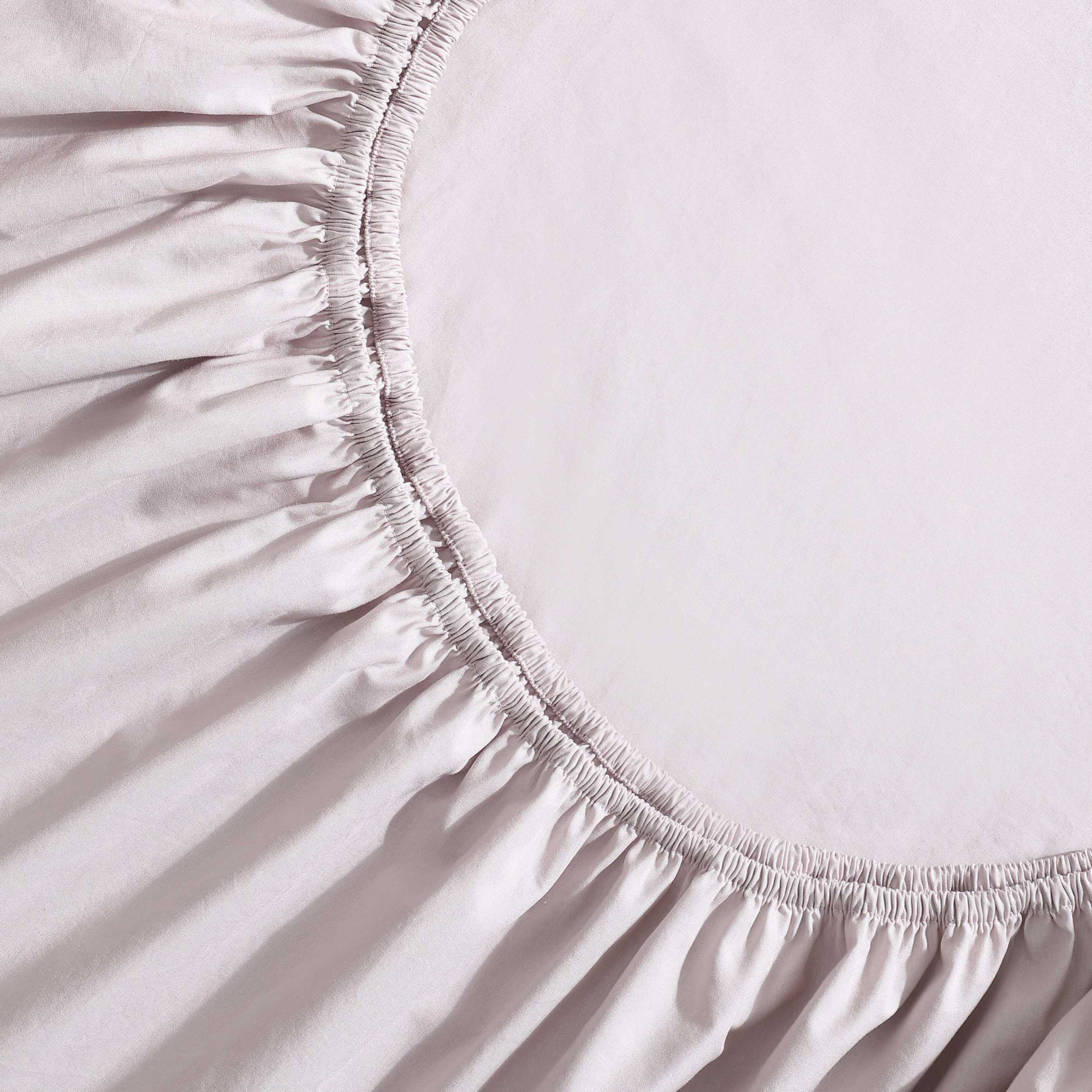 Calvin Klein Washed Cotton Percale Sheet Set, Full Sheet Set with 2 Pillowcases, Pink