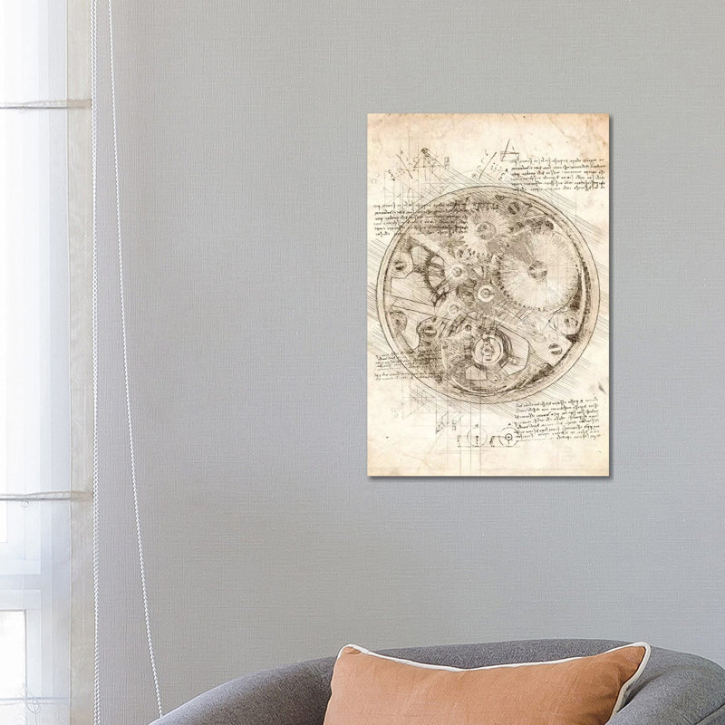 Clock Watch Movement by Cornel Vlad - Wrapped Canvas Gallery-Wrapped Canvas Giclée, 66.04 cm H x 45.72 cm W x 1.91 cm D