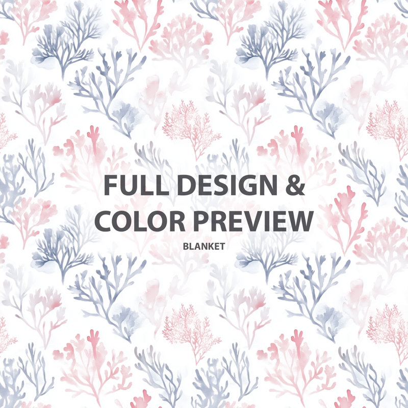Jeté bleu marine et rose clair