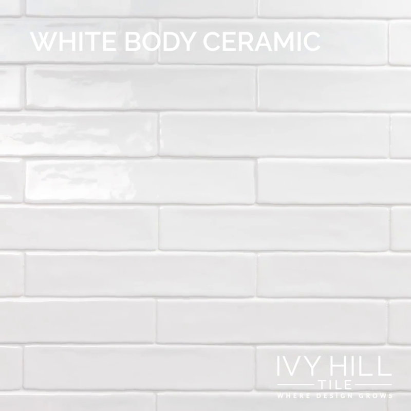 Brookline White 2x10 Polished Ceramic Bullnose Tile