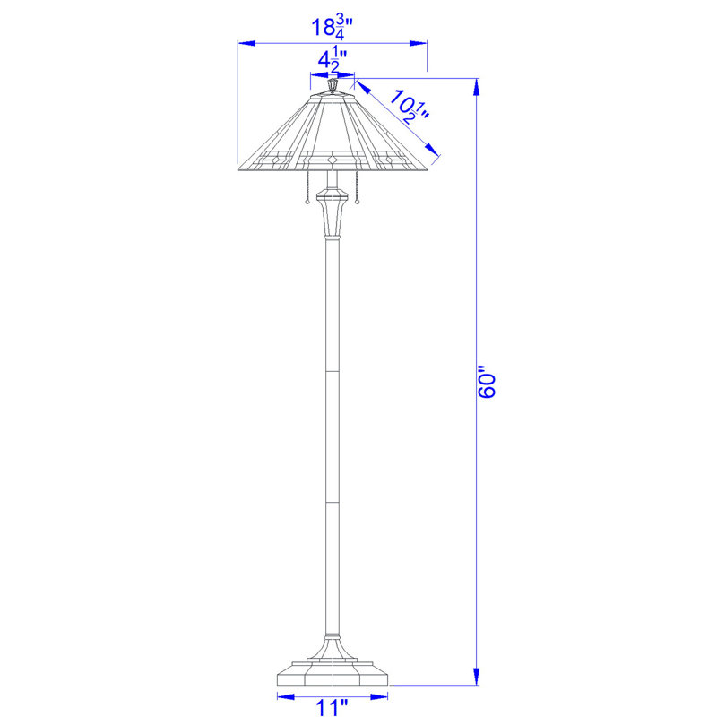 Lampe sur pied 60 po Bernards