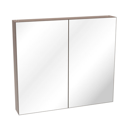 32*28 Bathroom Wall - Mounted Storage Mirror Cabinet With Adjustable Shelf Height, Aluminum Material, Yellow+Coral, Formaldehyde , Silent Door Medicine Storage, Shelves, Framework, Yellow+Coral ,