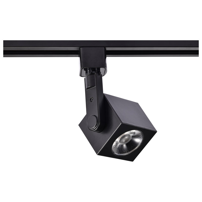 Black LED Square Track Light Head with Adjustable Swivel