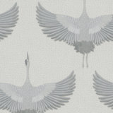 Kumano Pearleascent 3D Embossed Stork Design Wallpaper Roll
