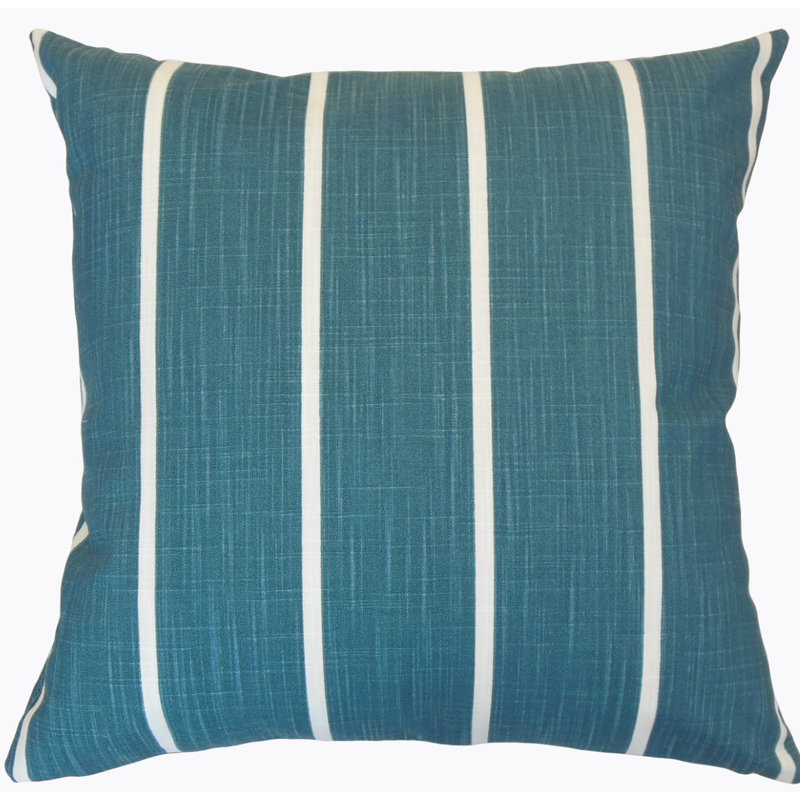 Coussin en coton Simona, Hauteur (26 po) x largeur (26 po), Bleu ciel