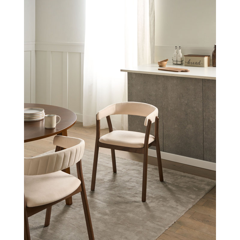 45cm H Fabric Upholstered Upholstered Back Armchair, White