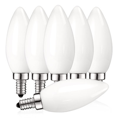 5 Watt (60 Watt Equivalent), B11 LED, Dimmable Light Bulb, Warm White (2700K) E12/Candelabra Base