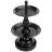 Black Metal Jewelry Tree Stand – 68 Pair Earring Holder with Wooden Tray, Necklace & Bracelet Organizer Rack