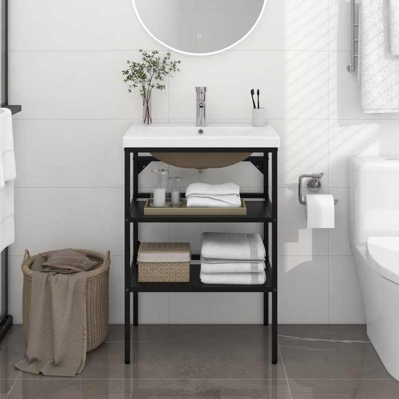 Payan 59mm Single Bathroom Vanity with Basin, Black