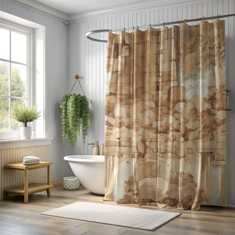 Ibai Shower Curtain, 74"H x 71"W