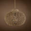 Luminaire suspendu en laiton à abat-jour rond à 1 abattant pour décor côtier à 1 lumière Permalay