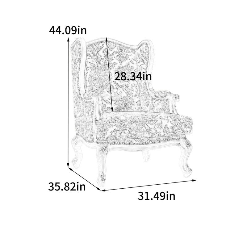 Light luxury Chenille jacquard lounge chair