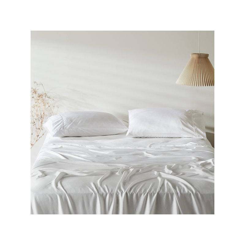 Taie d'oreiller en satin Signature, Lit double ‑ deux taies d'oreiller standard, Nuage
