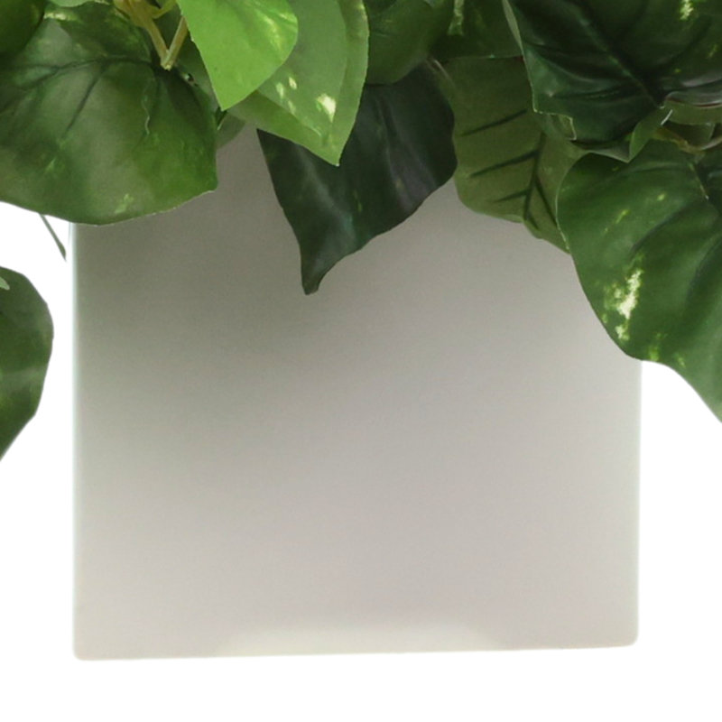 Nature's Elegance Faux Pothos Plant in Ceramic Vase