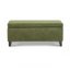 Repose-pieds de rangement avec couvercle rabattable, assemblage facile, pieds bouclés en tissu et bois d'hévéa, vert rétro